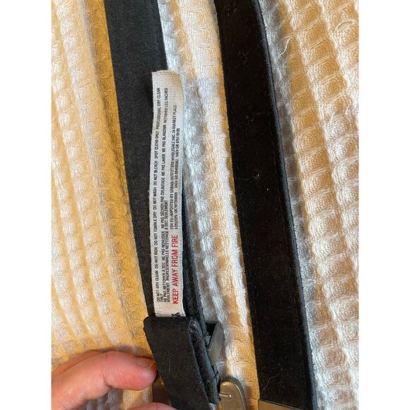 Free People Western Wear Black Rock Black Suede Gunmetal Skinny Belt Med/Lg - Picture 10 of 10